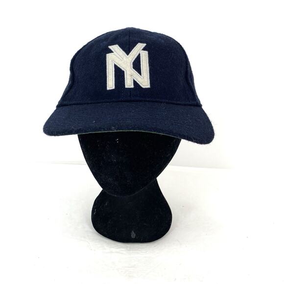 Vintage Other - Blue Marlin New York Black Yankees Vintage Style Baseball Cap Hat Men's Size M